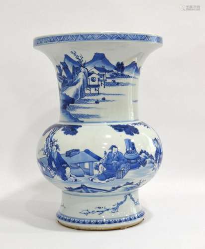 Chinese Blue & White Beaker Vase