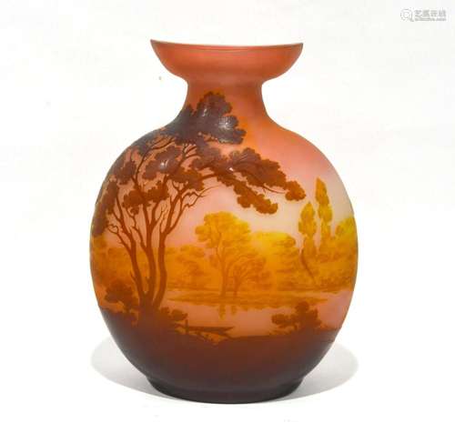 Large Galle Art Glass Vase