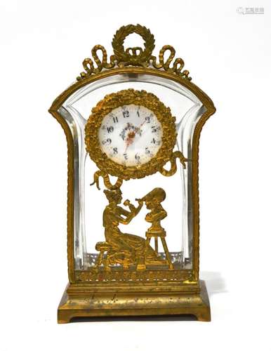 Bronze & Crystal Clock