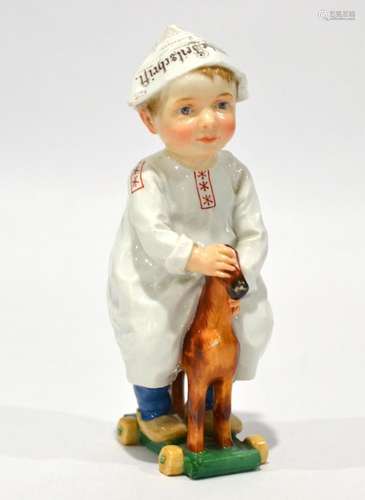 Henschell Meissen Figure of New Paper Boy