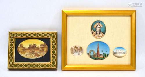 Two Framed Miniature Plaques