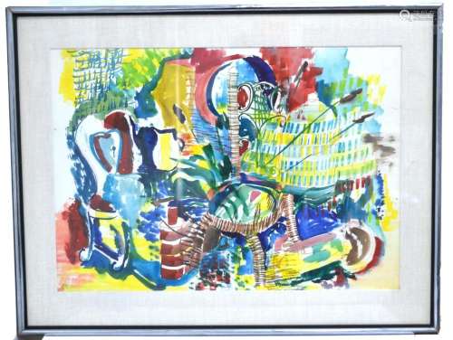 Framed Modern Water Color Painting