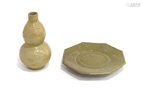 Two Chinese Celadon Porcelain Pieces