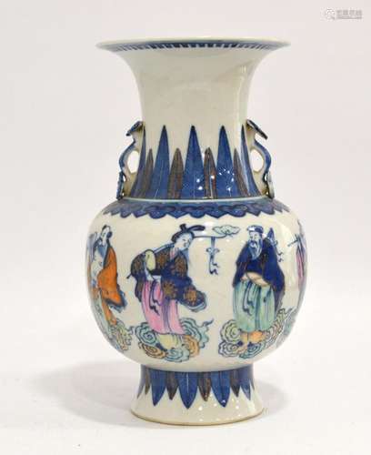 Chinese Famille Rose Eight Immortals Vase