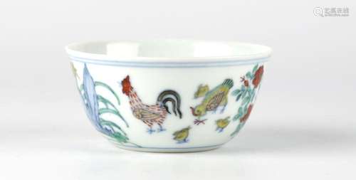 Chinese Doucai Glazed Chicken Cup