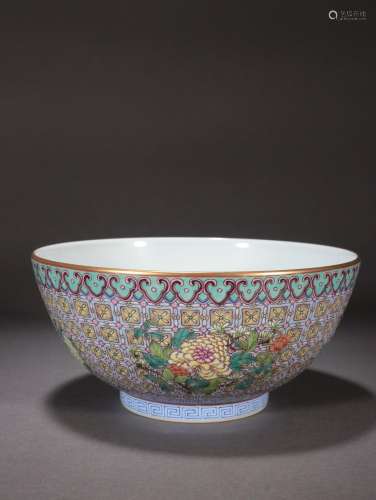 Big Bowl with Pastel Blossoms and Wealth