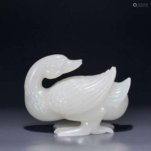 hetian jade goose ornament