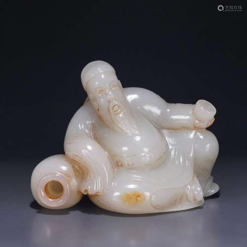 Hetian jade Li Bai drunken ornament