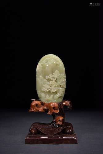 Panasonic character ornaments carved from Hetian jade