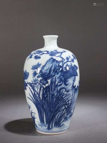 Blue and white "plum, orchid, bamboo and chrysanthemum&...