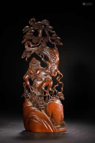 Bamboo Carved Character Story Armrest