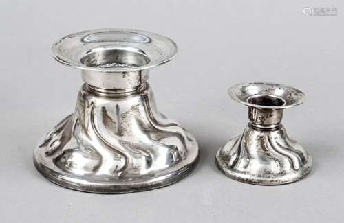 Two candlesticks, German, 20th c., MZ. Jakob Grimminger, Sch...