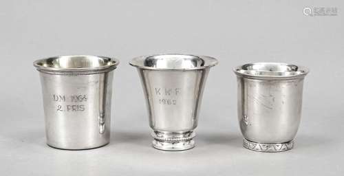 Three cups, Sweden/Denmark, 20th century, different makers, ...