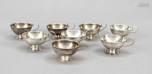 Eight brandy bowls/cups, Sweden, mid-20th century, different...