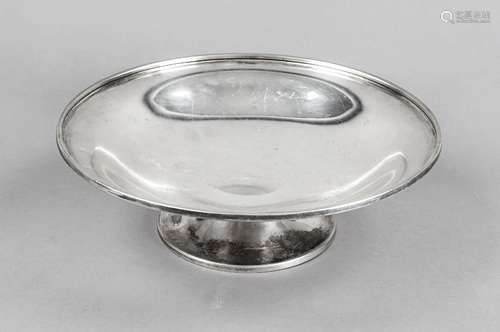 Round top bowl, German, 20th century, silver 800/000, trumpe...