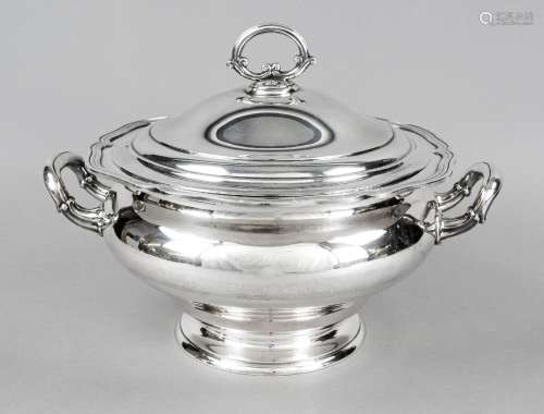 Large round lidded bowl, German, 20th century, maker's mark ...