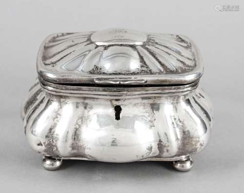 Rectangular sugar bowl, 2nd half of the 19th century, silver...