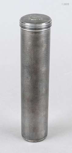 Cylindrical vessel, probably Ottoman, around 1900, silver te...