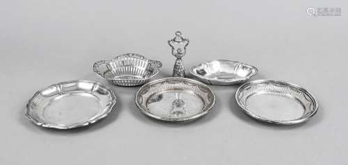 Group of six small pieces, German, 20th century, different m...