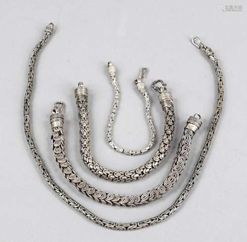 mixed lot of silver jewelry, 20th c., sterling silver 925/00...