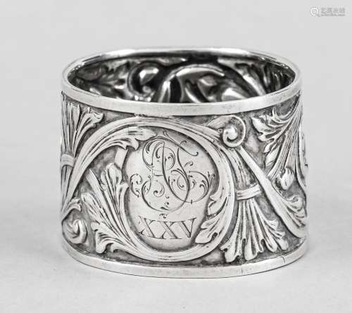 Oval napkin ring, hallmarked Russia, 1882-99, smitten city m...