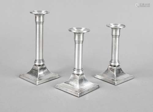 Three candlesticks, USA, 20th century, sterling silver 925/0...