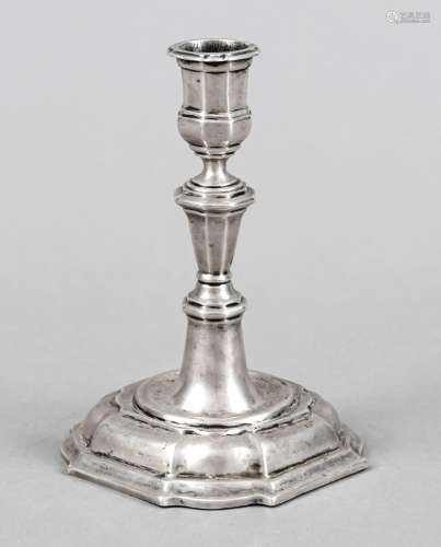 Baroque style candlestick, probably German, 19th c., chased ...