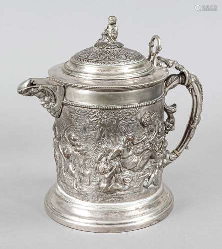 Tankard, probably England, 19th century, plated, round stepp...