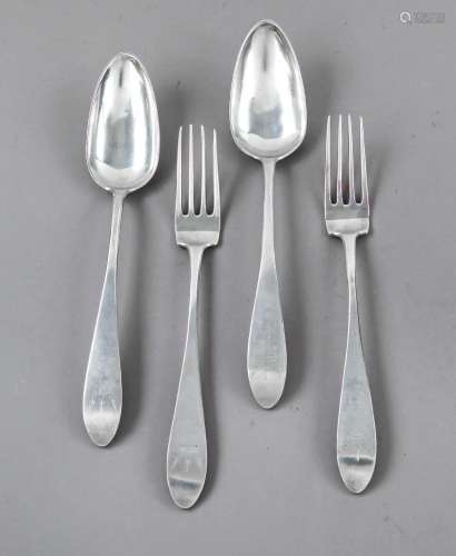 Ten pieces of cutlery, German, early 19th century, hallmark ...