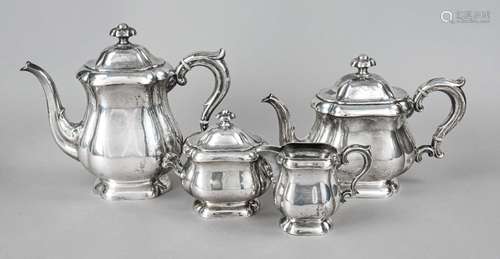 Four-piece coffee and tea centerpiece, German, 20th century,...