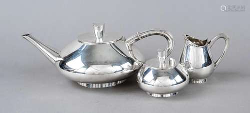 Three-piece Art Deco tea centerpiece, German, c. 1920/30, ma...