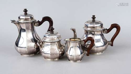 Four-piece coffee and tea centerpiece, France, c. 1900, make...