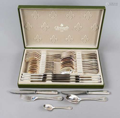 Cutlery for eight persons, France, 2nd half of 20th century,...