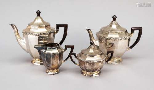 Four-piece coffee and tea centerpiece, German, c. 1920/30, m...