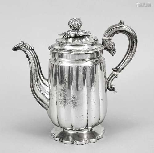 Coffee pot, England, 1830, maker's mark Edward, Edward junio...
