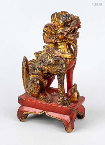 Wooden dragon, China, Qing dynasty(1644-1912), 19th century,...