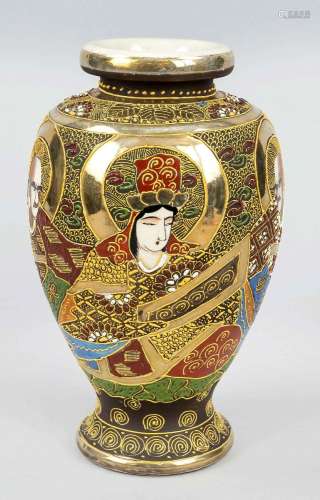 Satsuma vase with expressionistic decoration, Japan, 1920s, ...