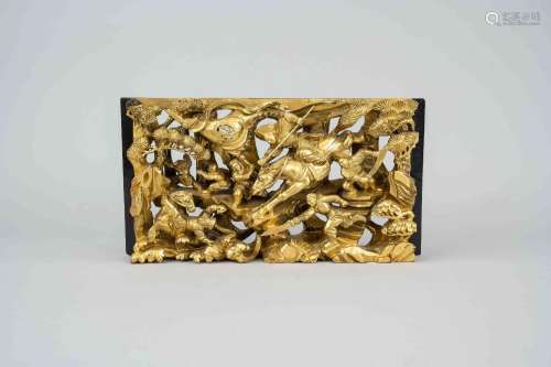Spray gold decorated carving, China, 60s of 20th c., three-d...