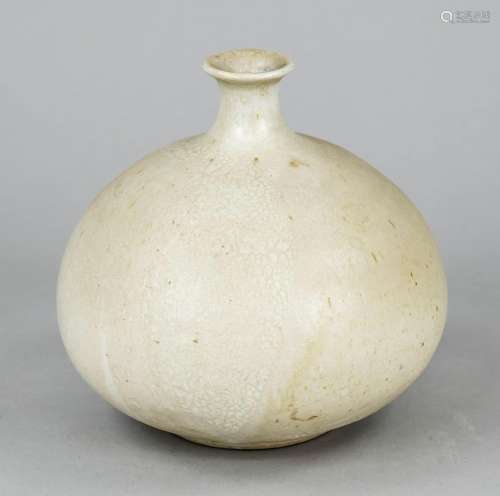 Spherical Hanaire, Japan, handmade studio pottery 20th c., l...