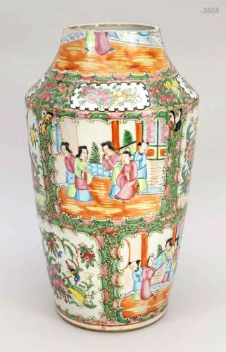 Canton vase, South China, Hong Kong or Macao, 20th c., stone...
