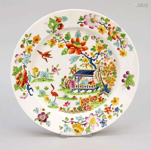 Export plate ''Watching the cranes between peonies and rocks...