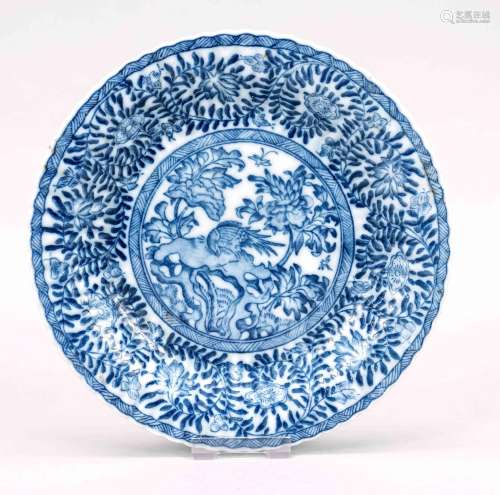 Plate blue print, Japan, Arita, 19th century, porcelain plat...