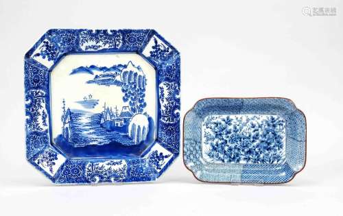 Two bowls blue print, Japan, probably Arita, 19th/20th centu...