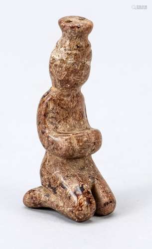 Figurine, probably Hongshan culture China, kneeling worshipe...