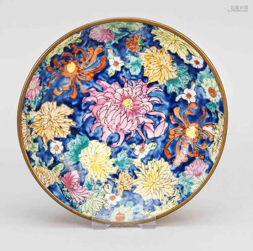 Deep mille fleurs plate, China, Republic period(1912-1949), ...