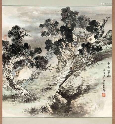 Wang Xilin(b.1938): ''Am alten Tempel rauscht der Wind'', da...