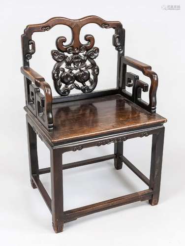 Chinese chair, China, 1st half of 20th century, hardwood wit...