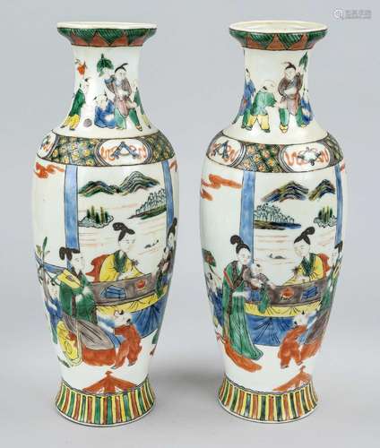 Pair of vases famille verte, China, Republic period(1912-194...