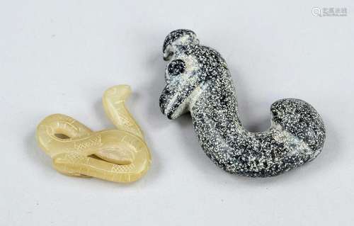 2xSnake-Long, China, 20th century, a snake with surprising t...