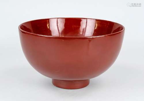 Japanese red lacquer bowl, Edo period(1603-1868) around 1800...